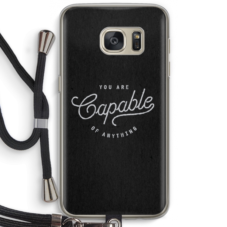 Capable: Samsung Galaxy S7 Transparant Hoesje met koord