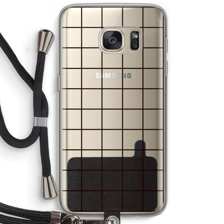 Rooster: Samsung Galaxy S7 Transparant Hoesje met koord