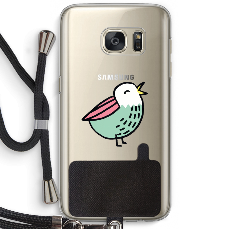 Birdy: Samsung Galaxy S7 Transparant Hoesje met koord
