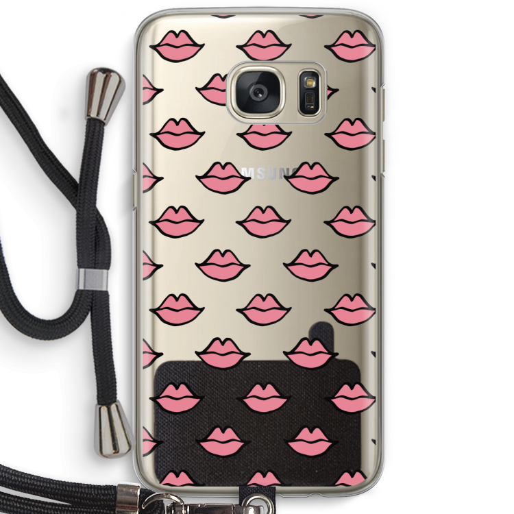 Lipjes: Samsung Galaxy S7 Transparant Hoesje met koord