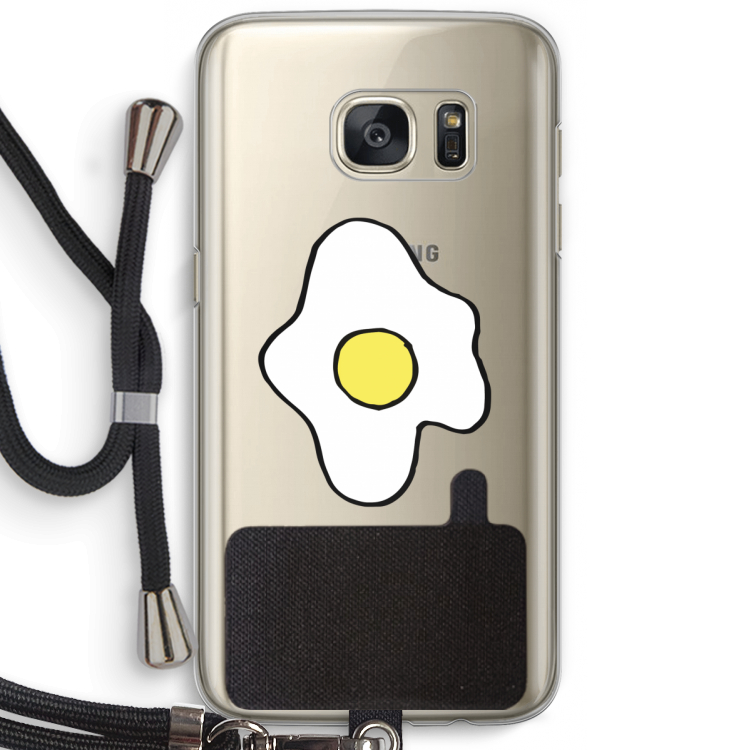 Spiegelei: Samsung Galaxy S7 Transparant Hoesje met koord