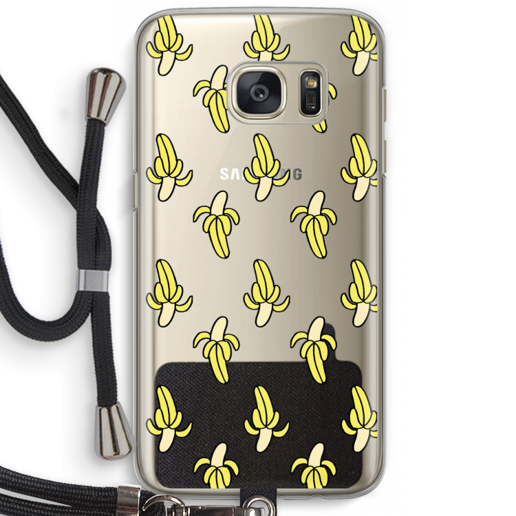 Bananas: Samsung Galaxy S7 Transparant Hoesje met koord