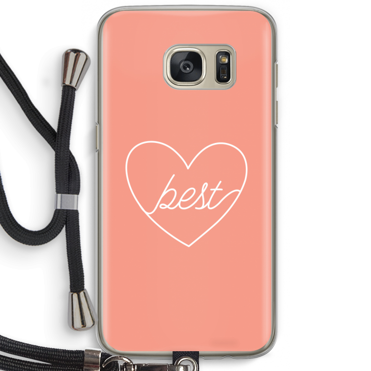 Best heart: Samsung Galaxy S7 Transparant Hoesje met koord
