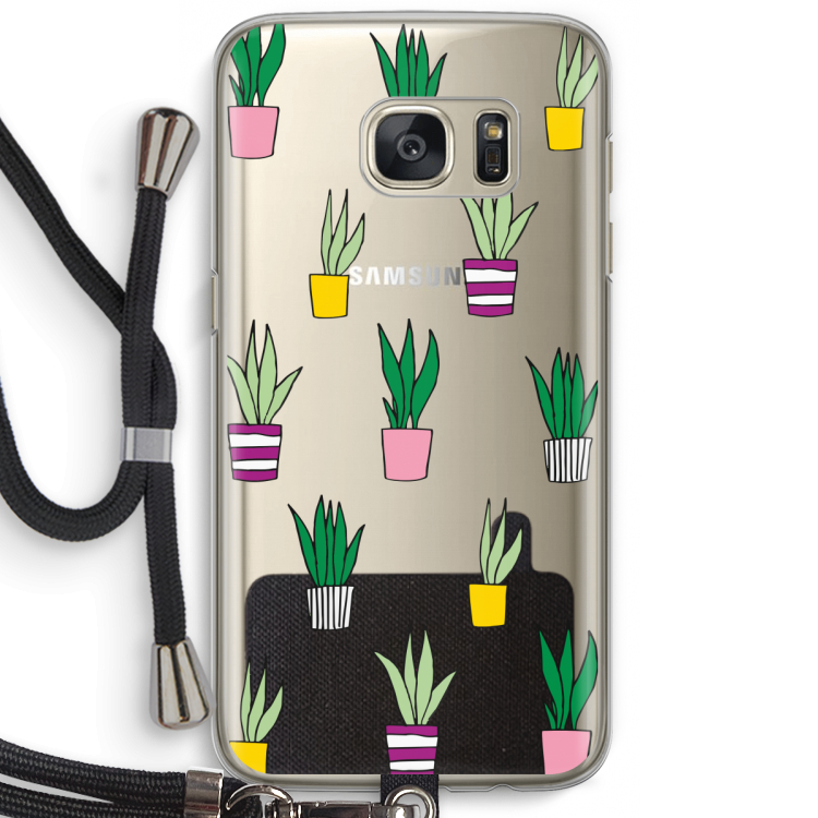 Sanseveria: Samsung Galaxy S7 Transparant Hoesje met koord