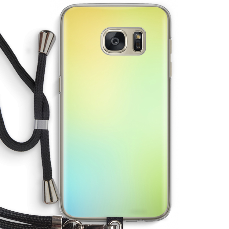Minty mist pastel: Samsung Galaxy S7 Transparant Hoesje met koord