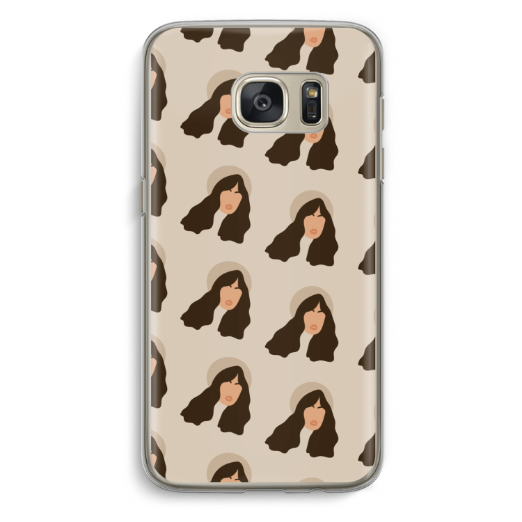 Bonjour mon amour: Samsung Galaxy S7 Transparant Hoesje