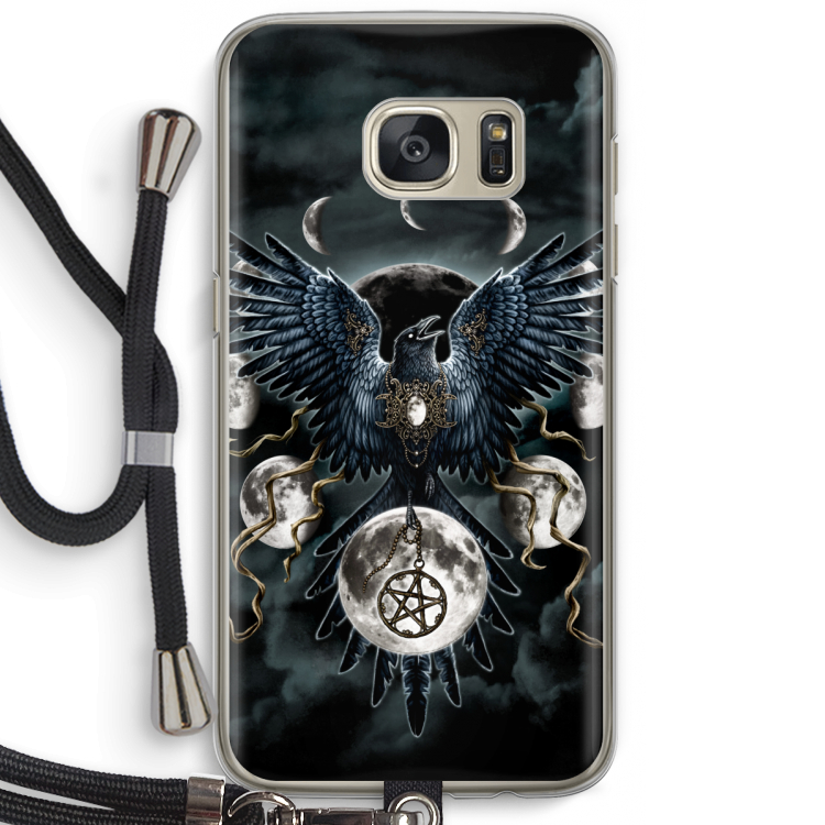 Sinister Wings: Samsung Galaxy S7 Transparant Hoesje met koord