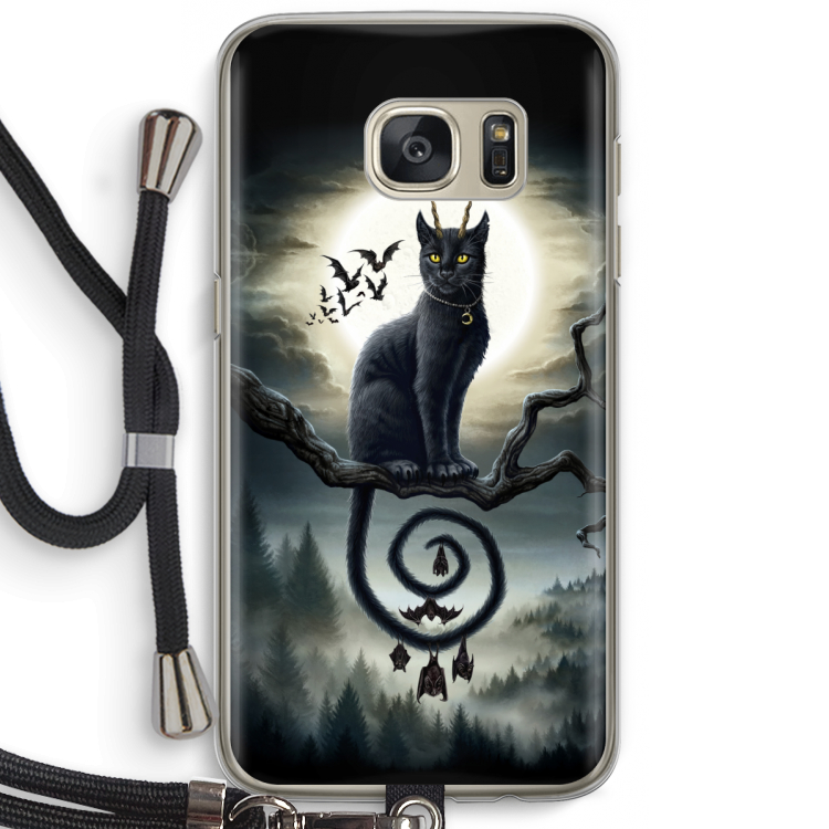 Moonlight Companions: Samsung Galaxy S7 Transparant Hoesje met koord