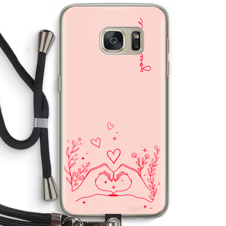 Love is in the air: Samsung Galaxy S7 Transparant Hoesje met koord