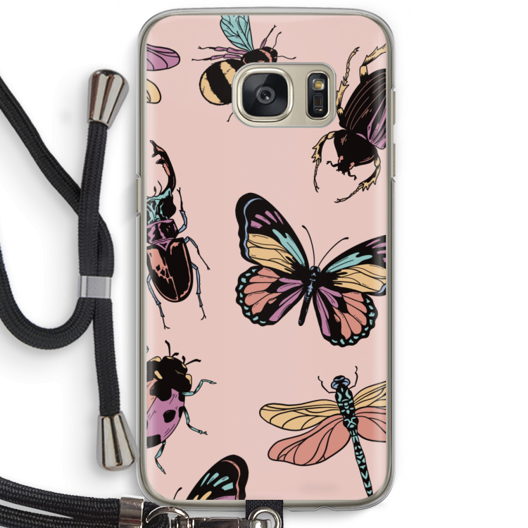 Tiny Bugs: Samsung Galaxy S7 Transparant Hoesje met koord