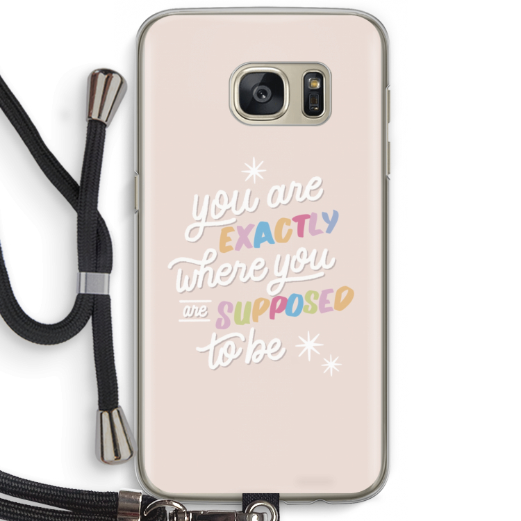 Right Place: Samsung Galaxy S7 Transparant Hoesje met koord