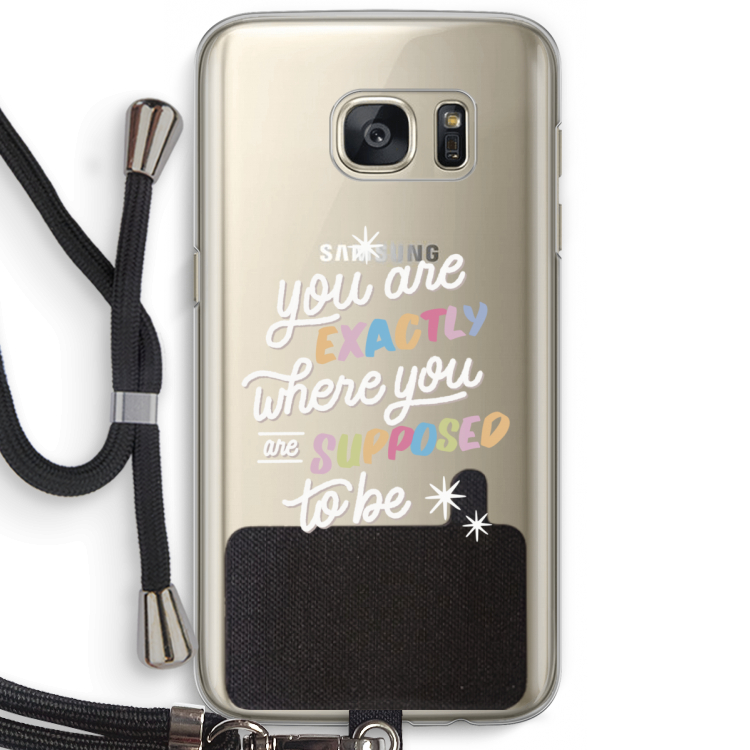 Right Place: Samsung Galaxy S7 Transparant Hoesje met koord