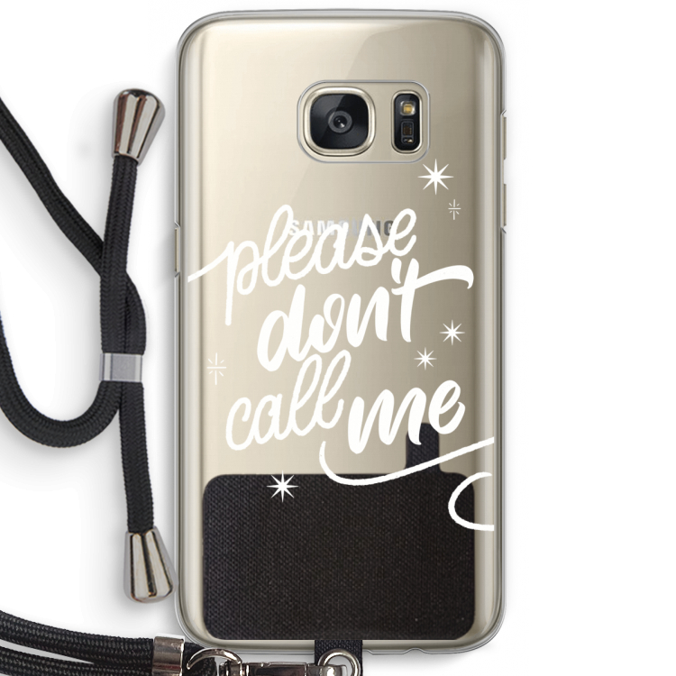 Don't call: Samsung Galaxy S7 Transparant Hoesje met koord