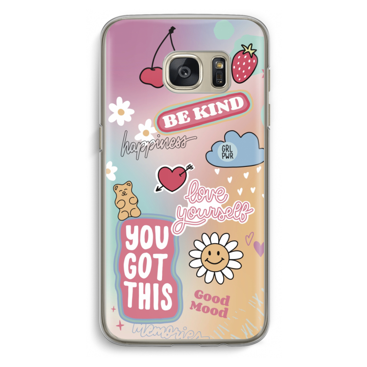 Positivity: Samsung Galaxy S7 Transparant Hoesje
