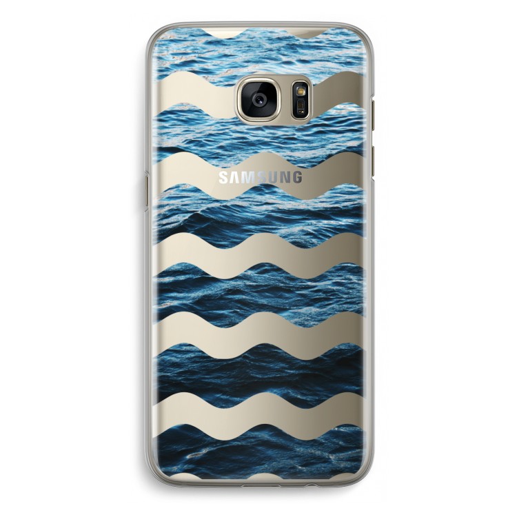 Oceaan: Samsung Galaxy S7 Edge Transparant Hoesje