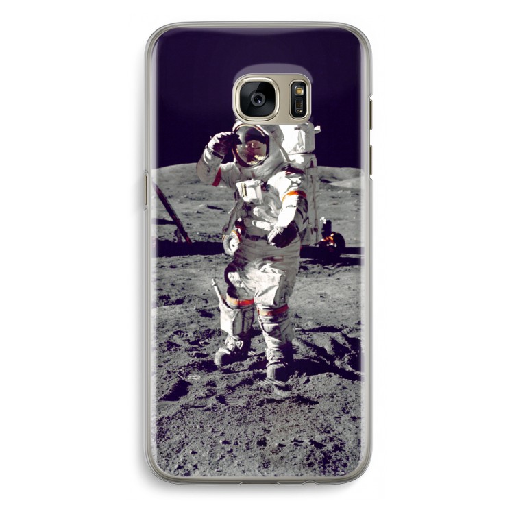 Spaceman: Samsung Galaxy S7 Edge Transparant Hoesje