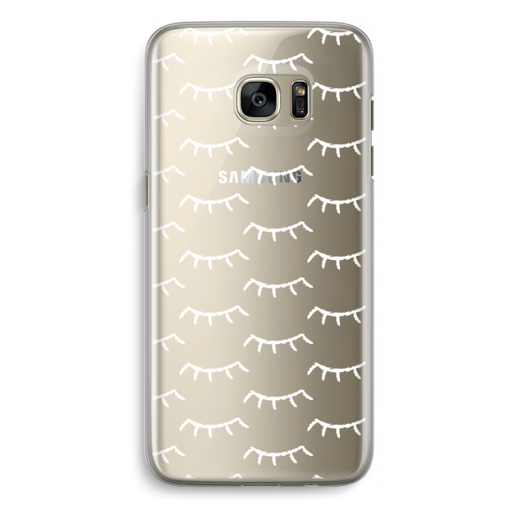 Wimpers: Samsung Galaxy S7 Edge Transparant Hoesje