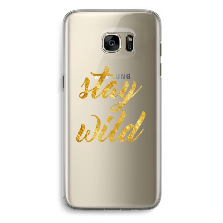 Stay wild: Samsung Galaxy S7 Edge Transparant Hoesje