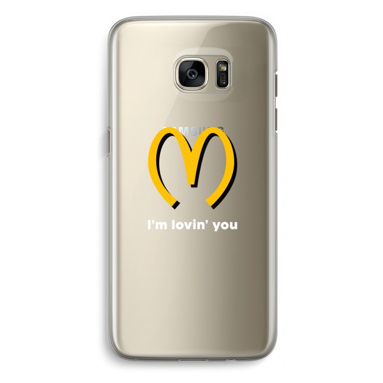 I'm lovin' you: Samsung Galaxy S7 Edge Transparant Hoesje