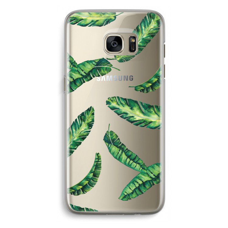 Lange bladeren: Samsung Galaxy S7 Edge Transparant Hoesje