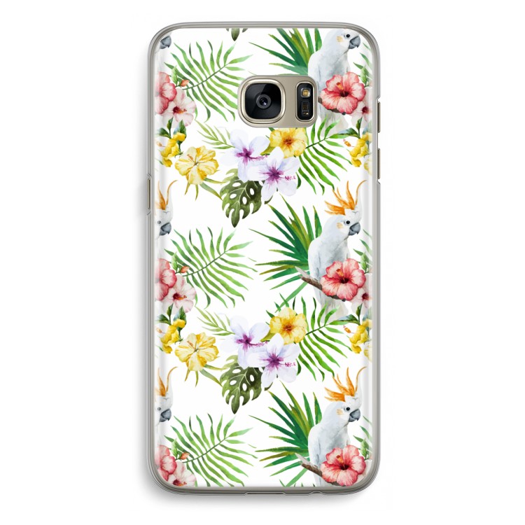 Gele kuif: Samsung Galaxy S7 Edge Transparant Hoesje
