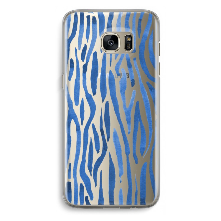 Blauwe nerven: Samsung Galaxy S7 Edge Transparant Hoesje
