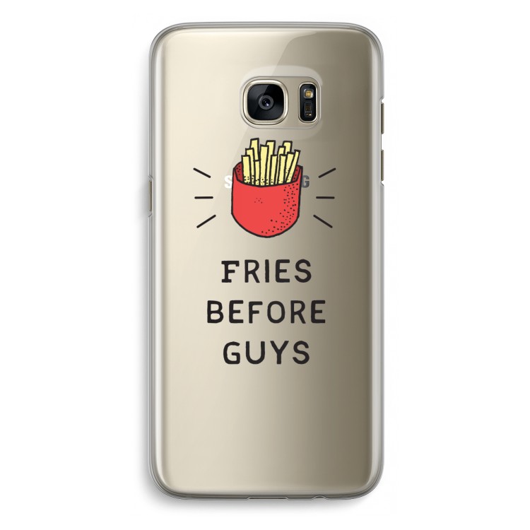 Fries before guys: Samsung Galaxy S7 Edge Transparant Hoesje