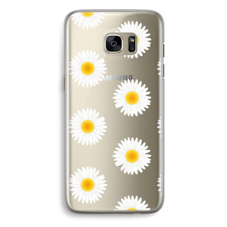 Margrietjes: Samsung Galaxy S7 Edge Transparant Hoesje