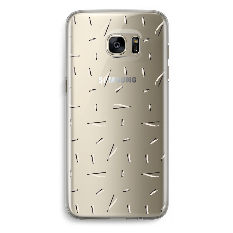 Hipster stripes: Samsung Galaxy S7 Edge Transparant Hoesje