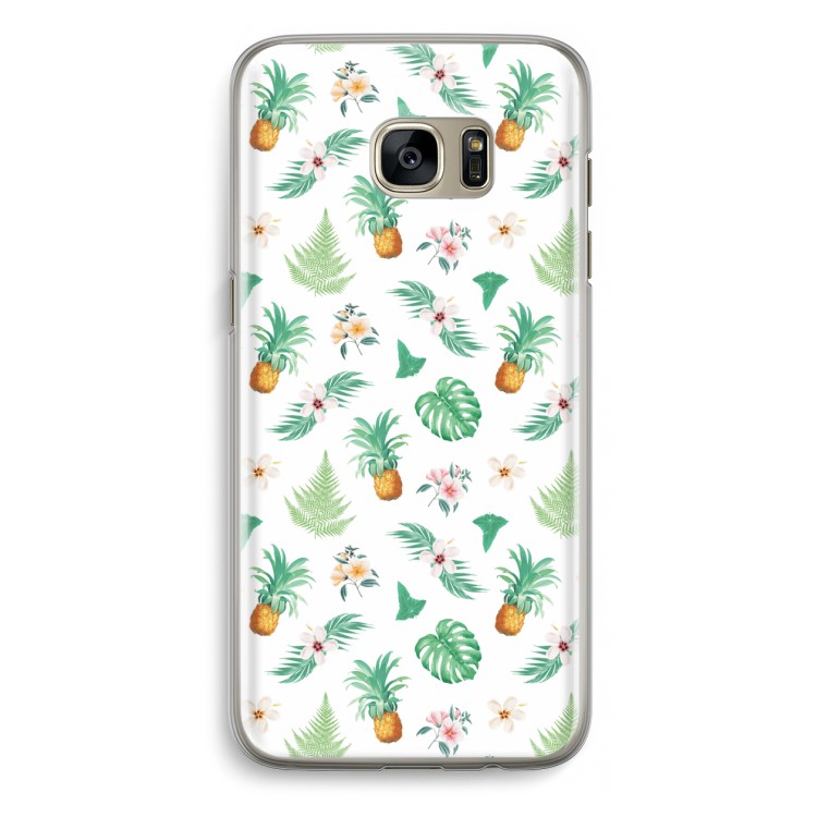 Ananas bladeren: Samsung Galaxy S7 Edge Transparant Hoesje