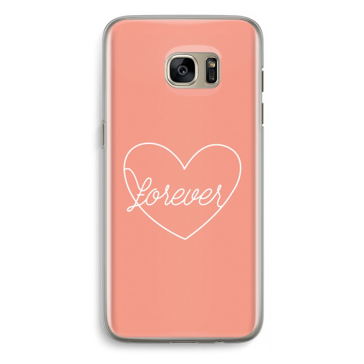 Forever heart: Samsung Galaxy S7 Edge Transparant Hoesje