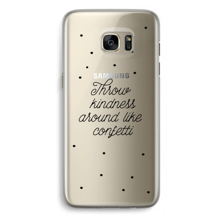 Confetti: Samsung Galaxy S7 Edge Transparant Hoesje