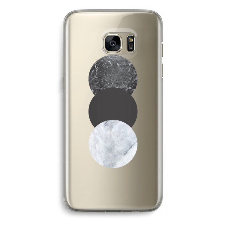 Marmeren cirkels: Samsung Galaxy S7 Edge Transparant Hoesje