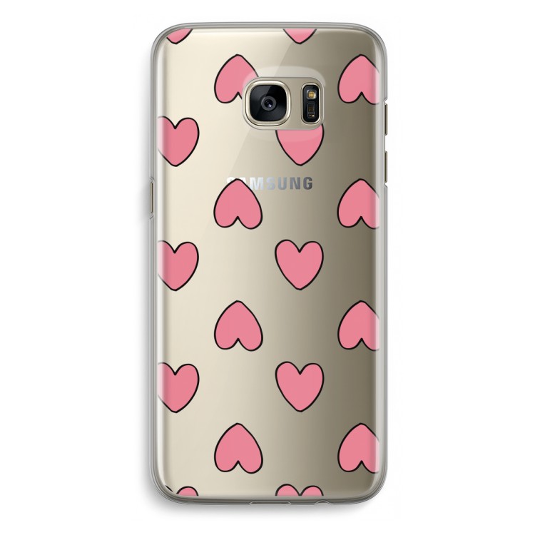 Ondersteboven verliefd: Samsung Galaxy S7 Edge Transparant Hoesje