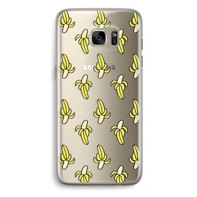 Bananas: Samsung Galaxy S7 Edge Transparant Hoesje