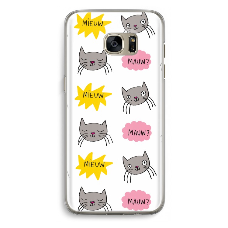 Meow: Samsung Galaxy S7 Edge Transparant Hoesje