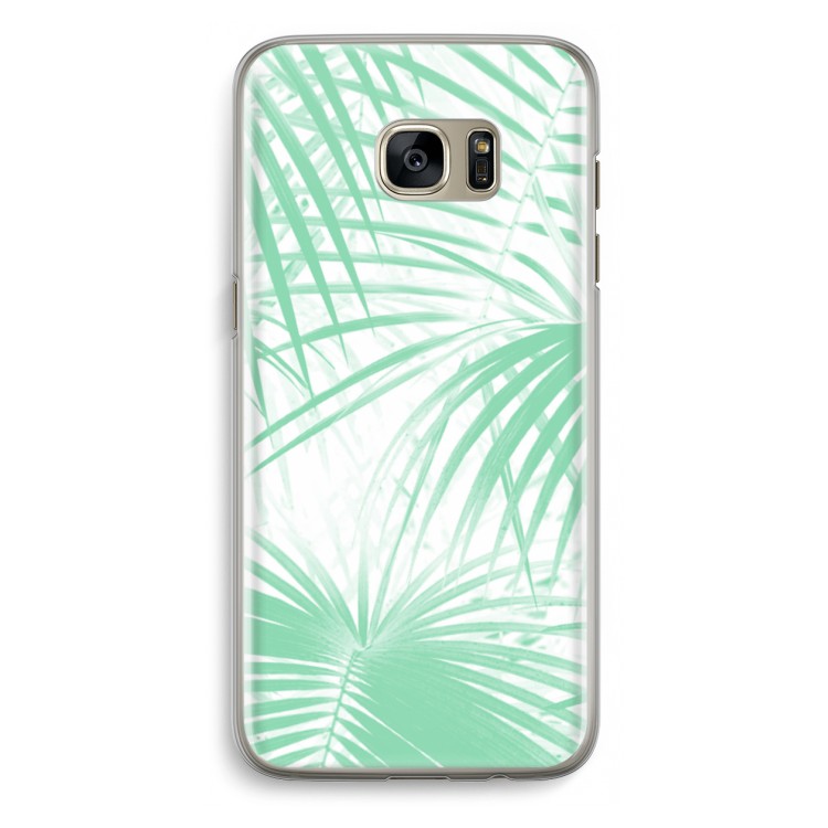 Palmbladeren: Samsung Galaxy S7 Edge Transparant Hoesje