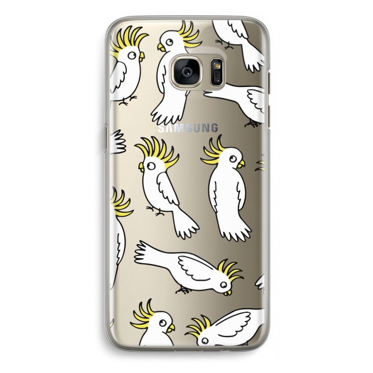 Papegaai: Samsung Galaxy S7 Edge Transparant Hoesje