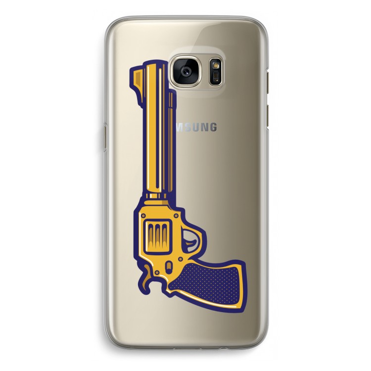 Pew Pew Pew: Samsung Galaxy S7 Edge Transparant Hoesje