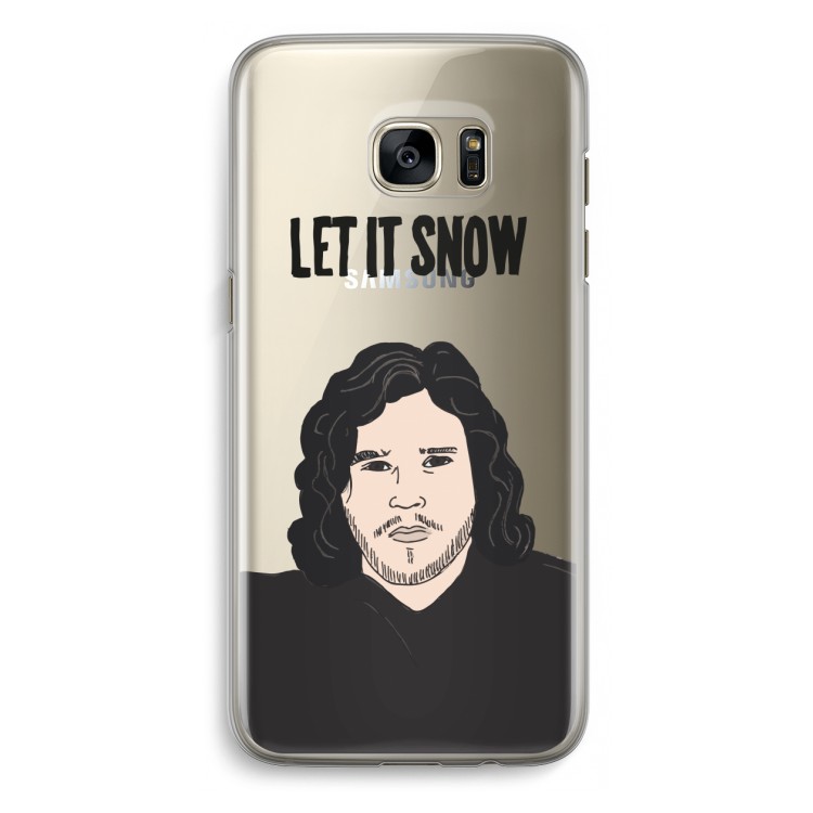 Let It Snow: Samsung Galaxy S7 Edge Transparant Hoesje