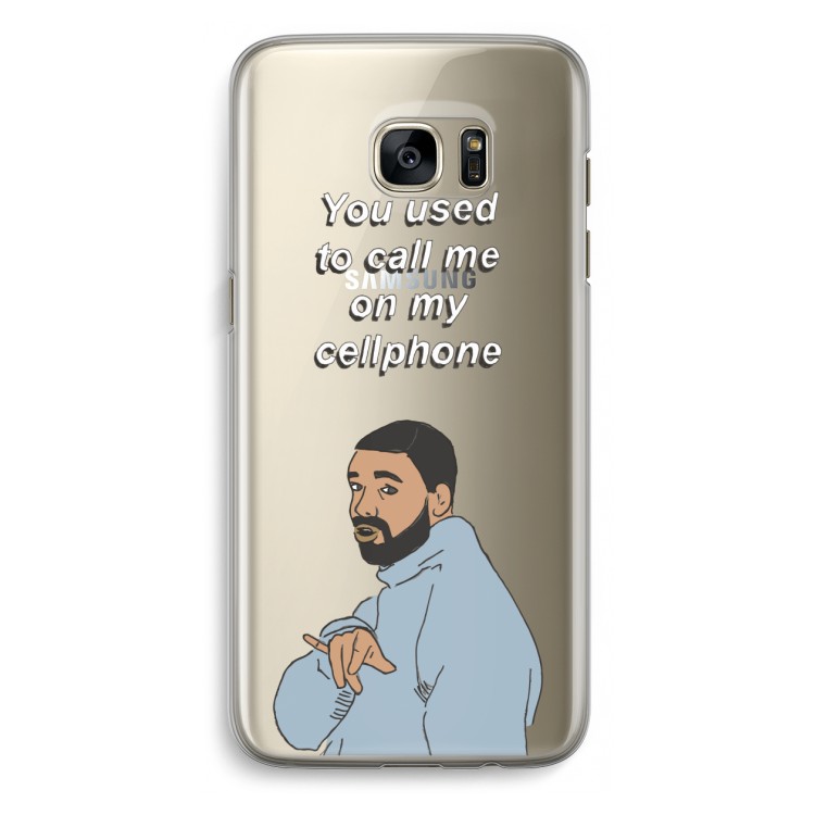 Hotline bling: Samsung Galaxy S7 Edge Transparant Hoesje