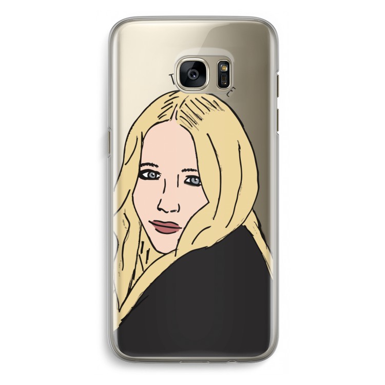 Mary Kate: Samsung Galaxy S7 Edge Transparant Hoesje