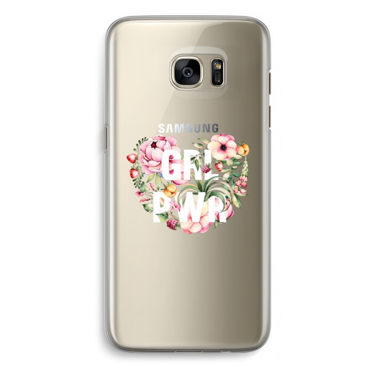 GRL PWR Flower: Samsung Galaxy S7 Edge Transparant Hoesje