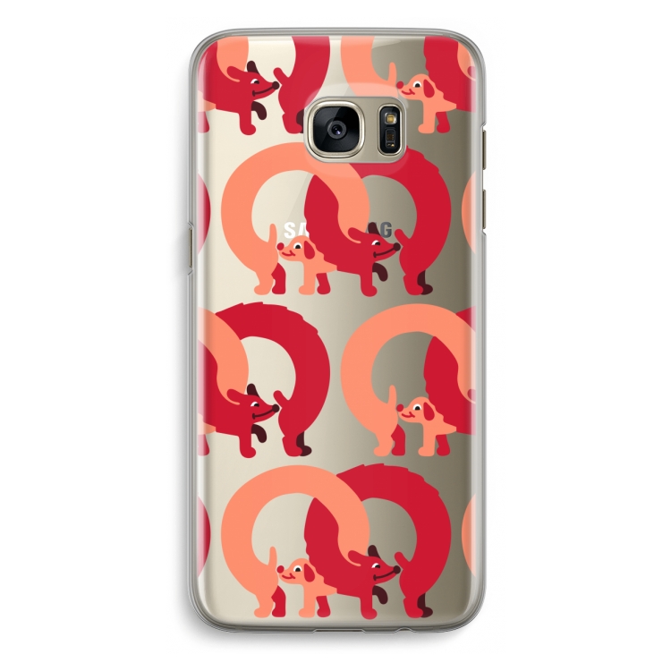 Dogs: Samsung Galaxy S7 Edge Transparant Hoesje