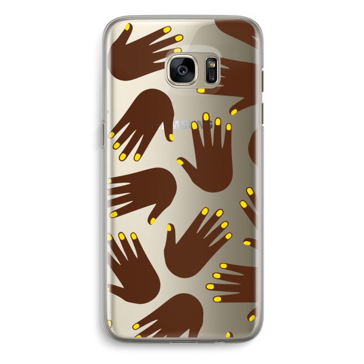 Hands dark: Samsung Galaxy S7 Edge Transparant Hoesje