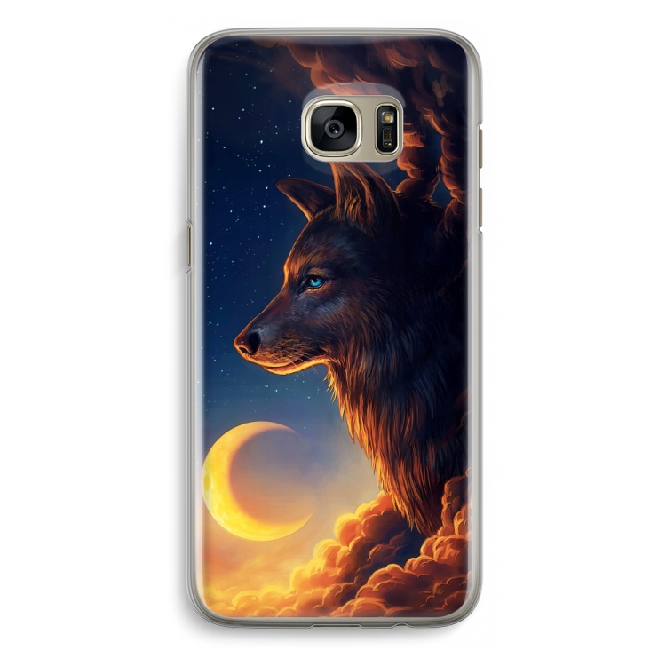 Night Guardian: Samsung Galaxy S7 Edge Transparant Hoesje