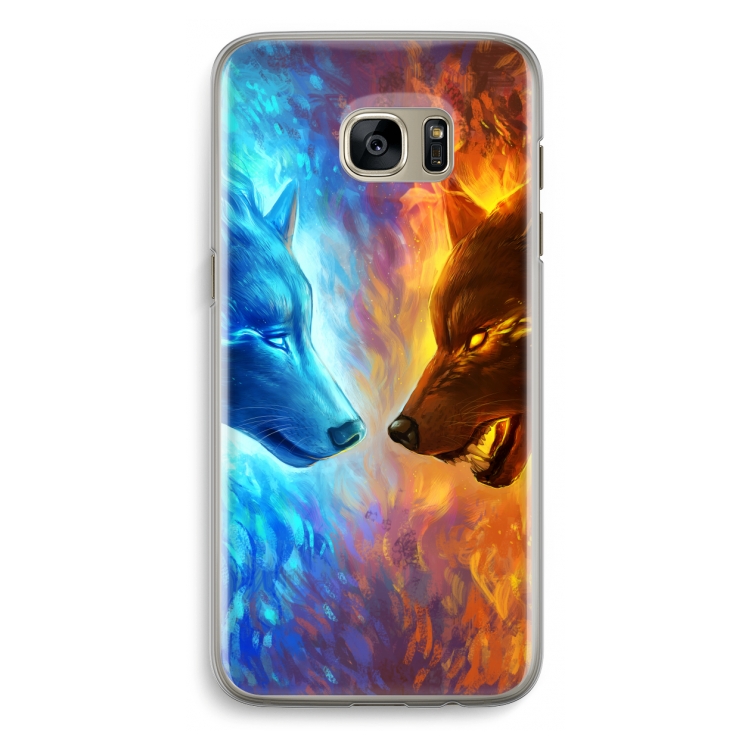 Fire & Ice: Samsung Galaxy S7 Edge Transparant Hoesje
