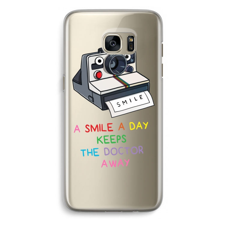 Smile: Samsung Galaxy S7 Edge Transparant Hoesje