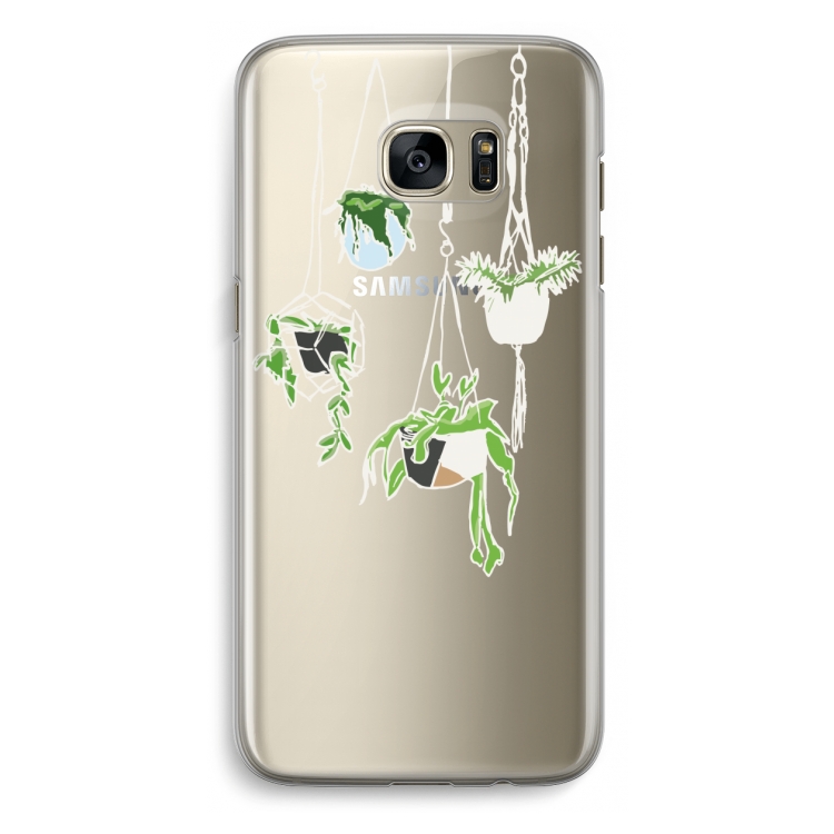 Hang In There: Samsung Galaxy S7 Edge Transparant Hoesje