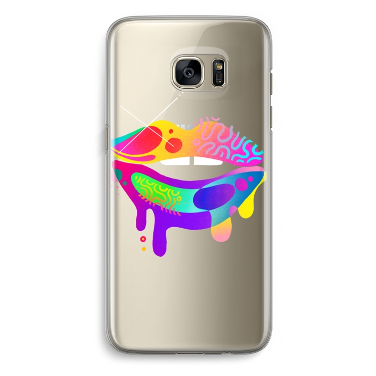 Lip Palette: Samsung Galaxy S7 Edge Transparant Hoesje